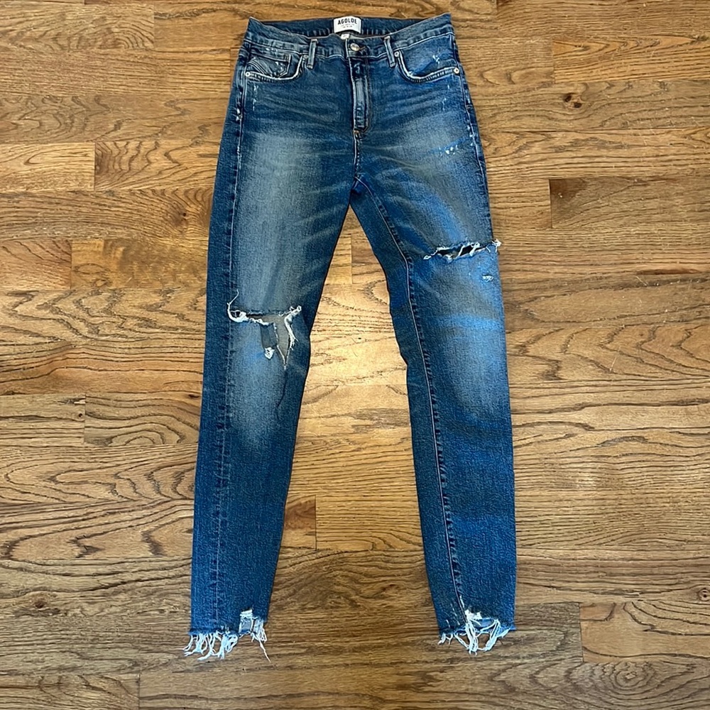 AGOLDE Distressed Jeans with Frayed high/low hem - Style A003E-812 - Size 27
